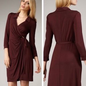 Trina Turk burgundy wrap dress size 6